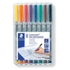 Kép 1/2 - Alkoholmentes marker készlet, OHP, 0,6 mm, STAEDTLER "Lumocolor® 316", 8 különböző szín