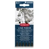 Kép 1/8 - Tűfilc szett, 0,05/0,1/0,2/ 0,3/0,5/0,8 mm, DERWENT "Line Marker", fekete