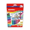 Kép 1/5 - Filctoll készlet, kimosható, KORES "Korellos", 12 különböző szín
