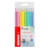 Kép 1/5 - Színes ceruza készlet, háromszögletű, KORES "Kolores Pastel", 12 pasztell szín
