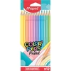 Kép 1/3 - Színes ceruza készlet, háromszögletű, MAPED "Color`Peps Pastel", 12 különböző pasztell szín