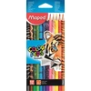 Kép 1/2 - Színes ceruza készlet, háromszögletű, MAPED "Color`Peps Animal", 12 különböző szín