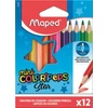 Kép 1/2 - Színes ceruza készlet, háromszögletű, MAPED "Color`Peps Mini", 12 különböző szín