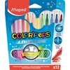 Kép 1/2 - Filctoll készlet, 1-3,6 mm, kimosható, MAPED "Color`Peps", 12 különböző szín