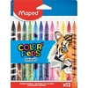 Kép 1/2 - Filctoll készlet, 2,8 mm, kimosható, MAPED "Color’Peps Animals", 12 különböző szín