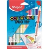 Kép 1/3 - Filctoll készlet, MAPED "Color`Peps Duo Tip", 10 különböző szín