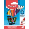 Kép 1/2 - Színes ceruza készlet, háromszögletű, MAPED "Mini Color`Peps Strong", 12 különböző szín