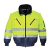 Kép 4/7 - Munkavédelmi kabát, jól láthatósági, 3 az 1-ben, L méret " Hi-Vis", sárga-tengerészkék