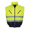 Kép 7/7 - Munkavédelmi kabát, jól láthatósági, 3 az 1-ben, L méret " Hi-Vis", sárga-tengerészkék