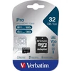 Kép 1/2 - Memóriakártya, microSDHC, 32GB, CL10/U3, 90/45 MB/s, adapter, VERBATIM "PRO"