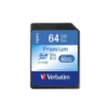 Kép 2/3 - Memóriakártya, SDXC, 64GB, CL10/U1, 90/10 MB/s, VERBATIM "Premium"