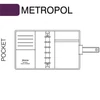 Kép 3/3 - Kalendárium, gyűrűs, betétlapokkal, pocket méret, FILOFAX, "Metropol", vörös