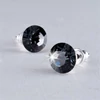 Kép 1/2 - Fülbevaló, Black Diamond SWAROVSKI® kristállyal, 8mm, ART CRYSTELLA®