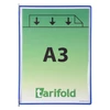 Kép 1/2 - Bemutatótábla, A3, acélkeretes, álló, TARIFOLD, kék
