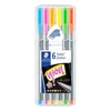 Kép 1/3 - Tűfilc készlet, 0,3 mm, STAEDTLER "Triplus 334", 6 neon szín