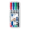 Kép 1/2 - Alkoholos marker készlet, F/M, 0,6/1,5 mm, kúpos, kétvégű, STAEDTLER "Lumocolor Duo 348", 4 különböző szín