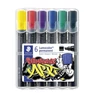 Kép 1/2 - Alkoholos marker készlet, 2-5 mm, STAEDTLER "Lumocolor 350", 6 különböző szín