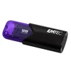 Kép 1/3 - Pendrive, 128GB, USB 3.2, EMTEC "B110 Click Easy", fekete-lila