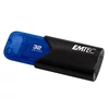 Kép 1/3 - Pendrive, 32GB, USB 3.2, EMTEC "B110 Click Easy", fekete-kék