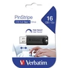 Kép 1/3 - Pendrive, 16GB, USB 3.2, VERBATIM "Pinstripe", fekete