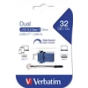 Kép 1/4 - Pendrive, 32GB, USB 3.2+USB-C adapter, VERBATIM "Dual"