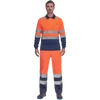 Kép 5/15 - LEON HV póló hosszú ujjú narancs\/navy