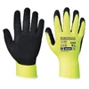 Kép 1/2 - Védőkesztyű, nylon, latexhab, tenyerén mártott, M méret "Hi-Vis Grip", sárga