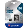 Kép 1/3 - Memóriakártya, microSDXC, 256GB, CL10 / U3 / A2, 100 / 90 MB / s, adapter, VERBATIM "PRO"