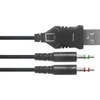 Kép 4/6 - Fejhallgató, mikrofonnal, vezetékes, gaming, 2x3.5 mm jack + USB-A, SPEEDLINK "Voltor LED", fekete