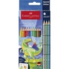 Kép 1/4 - Színes ceruza készlet, háromszögletű, FABER-CASTELL "Grip Dinoszaurusz" 10 + 3 különböző szín