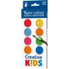 Kép 2/2 - Vízfesték, 12 darabos, 28 mm, ICO "Creative Kids"