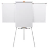 Kép 1/10 - Flipchart tábla, mágneses felület, 2 db segédkarral, NOBO "Essentials", fehér