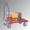 Kép 1/2 - Optiliner, rakodófelület LxSz 900x600 mm, külső méretek LxSzxM. 1010x620x1030 mm, összecsukható tolókar, teherbírás 400 kg, kék/piros