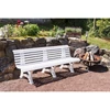 Kép 1/2 - Műanyag parkpad 3 lábbal, 6 férőhely és 7 háttámlával 50x30 mm, szélesség 2000 mm, fehér
