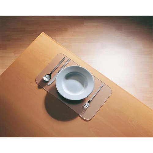 Tányéralátét, polikarbonát, E forma, 41x27 cm, 4 db, RS OFFICE