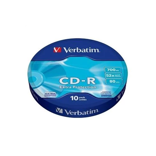 CD-R lemez, 700MB, 52x, 10 db, zsugor csomagolás, VERBATIM "DataLife"