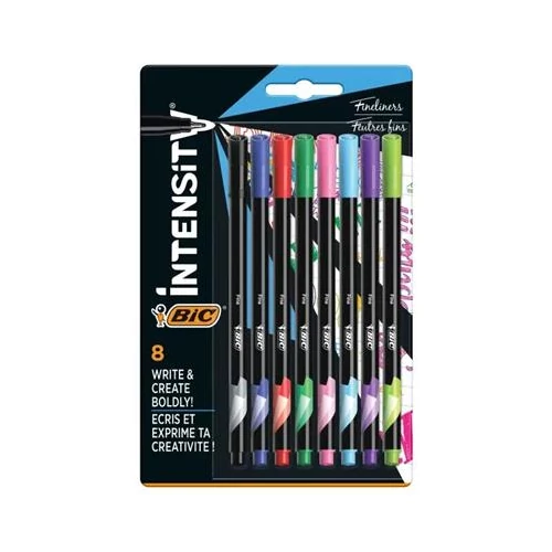 Tűfilc, 0,4 mm, BIC "Intensity", 8 különböző szín