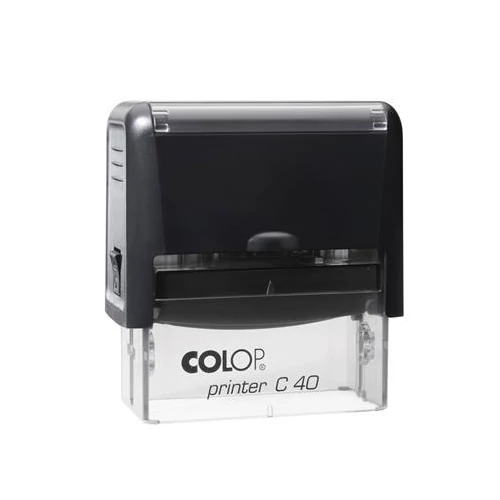 Bélyegző, COLOP "Printer C 40", fekete cserepárnával