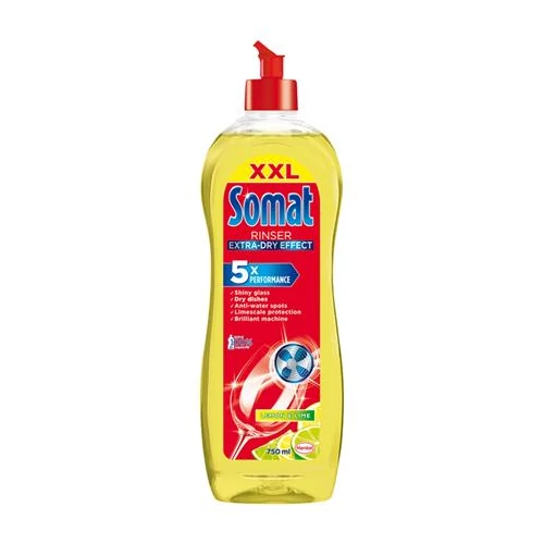 Mosogatógép öblítőszer, 750 ml, SOMAT "Extra Dry Effect", citrom-lime