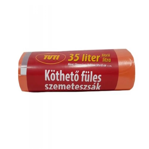 Szemeteszsák, köthető füles, 35 l, 20 db, "Tuti"