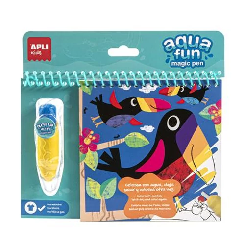 Színezőfüzet, vízbázisú, APLI Kids "Aqua Fun", dzsungel