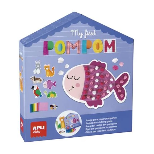 Kreatív készségfejlesztő készlet, APLI Kids "My first Pompom", állatok