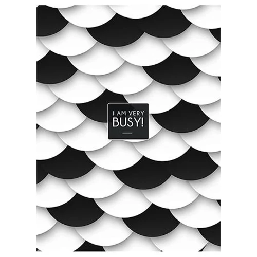 Füzet, tűzött, vonalas, A5, 80 lap, SHKOLYARYK "I am very busy", vegyes
