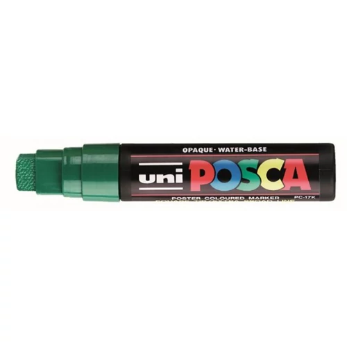 Dekormarker, 10-15 mm, vágott, UNI "Posca PC-17K", zöld