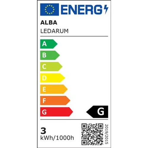 Asztali lámpa, LED, 3 W, ALBA "Ledarum", fekete