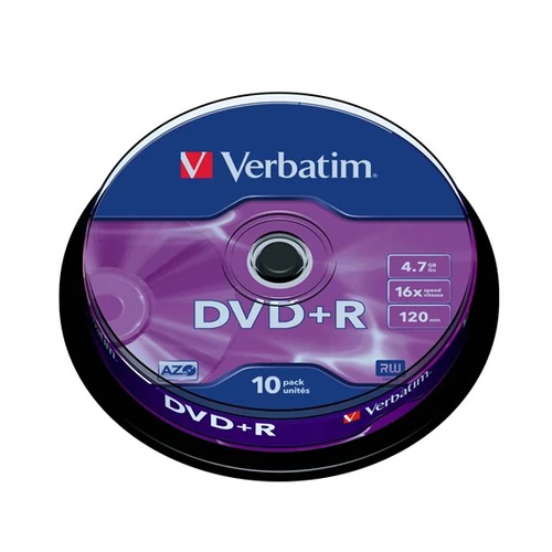 DVD-R lemez, AZO, 4,7GB, 16x, 10 db, hengeren, VERBATIM