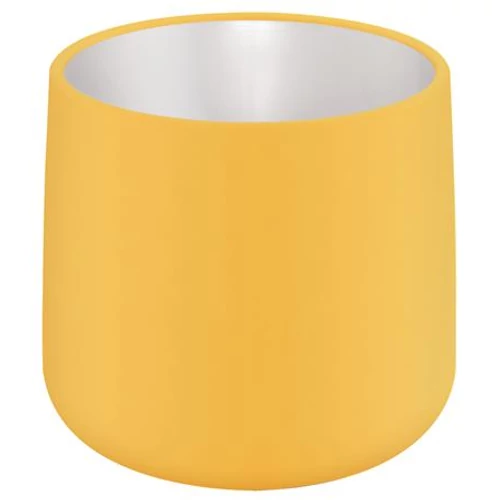 Kaspó, kerámia, kerek, 13 cm, LEITZ, "Cosy", melegsárga