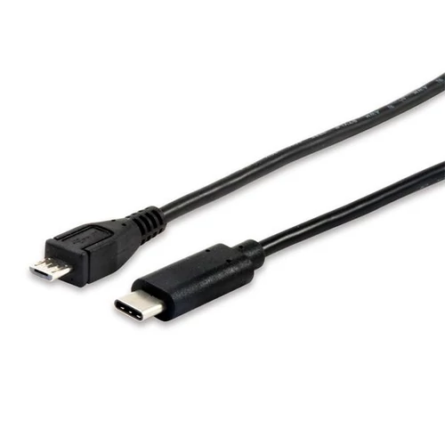 Átalakító kábel, USB-C-USB MicroB 2.0, 1m, EQUIP