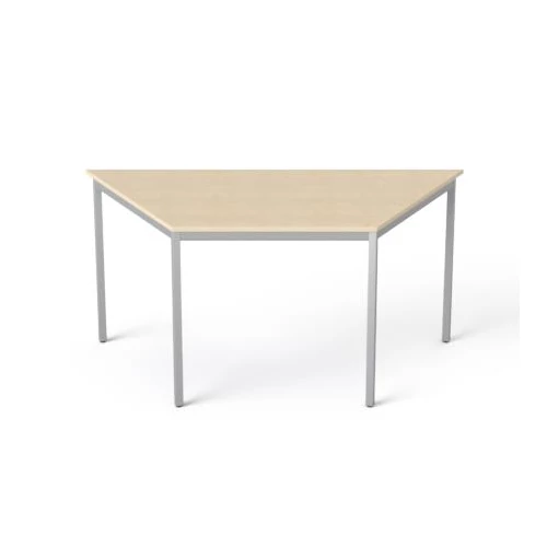 Általános asztal fémlábbal, trapéz alakú, 75x150/75 cm, MAYAH "Freedom SV-41", juhar