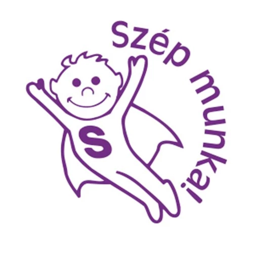 Bélyegző, motivációs, Szép munka!, COLOP "N43-kék", lila